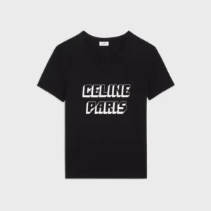 CELINE REGULAR T SHIRT IN COTTON JERSEY